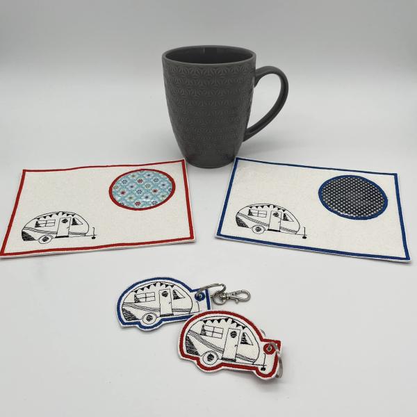 ITH - Stickdatei Mug Rug Wohnwagen